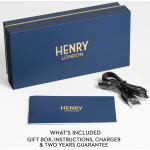 Henry London HSL011 智能手錶 (銀色和板岩色矽膠錶帶)